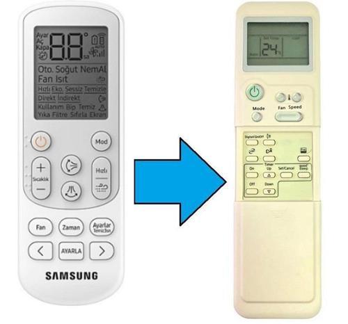 Samsung ile uyumlu Klima Kumandası-Resimde Sağdaki Gönderilir