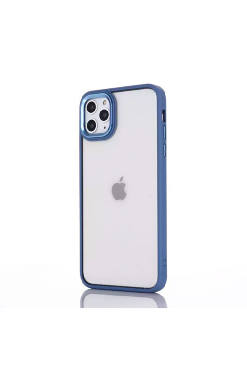 Iphone 12 Pro Max 6.7İnç Kılıf Parlak Renkli Çerçeveli Ultra Lüx Tpu Silikon Kılıf Mor