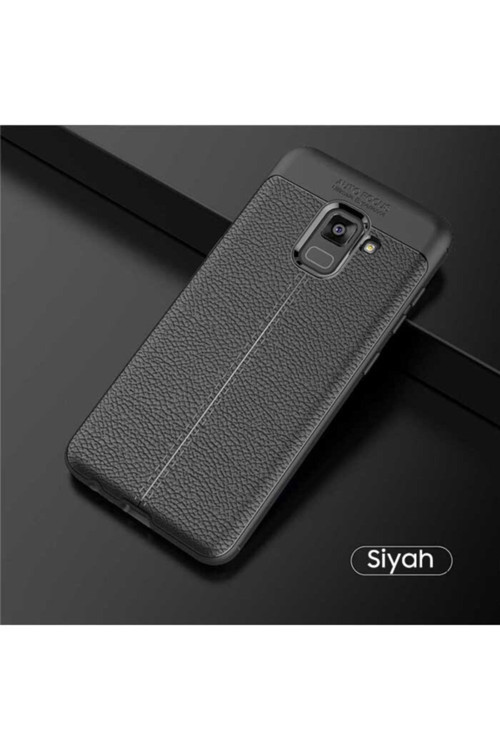 Ally Samsung Galaxy A8 -A8+ Plus 2018 A730 Için Litchi Tam Koruma Soft Silikon Kılıf