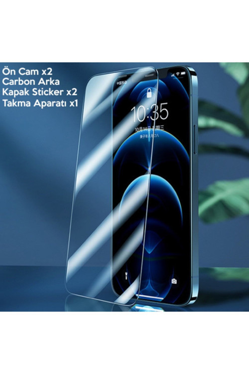 Gor Iphone 12-12 Pro 6.1 Best Full Uyumlu Tempered Cam Ekran Koruyucu 2Adet+Takma Aparatı