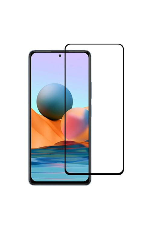 Xiaomi Redmi Note 10 Pro Full Glue Full Kaplama Tempered Cam Ekran Koruyucu Siyah