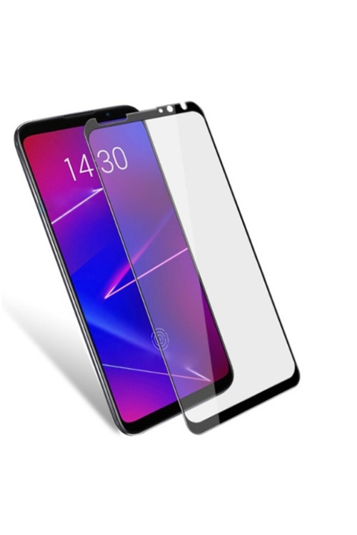 Meizu 16X 3D Full Kaplama Kırılmaz Cam Ekran Koruyucu Siyah
