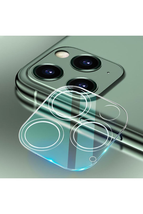 Iphone 12 6.1 Pro Full Tempered Kamera Koruyucu Kırılmaz Cam - Şeffaf