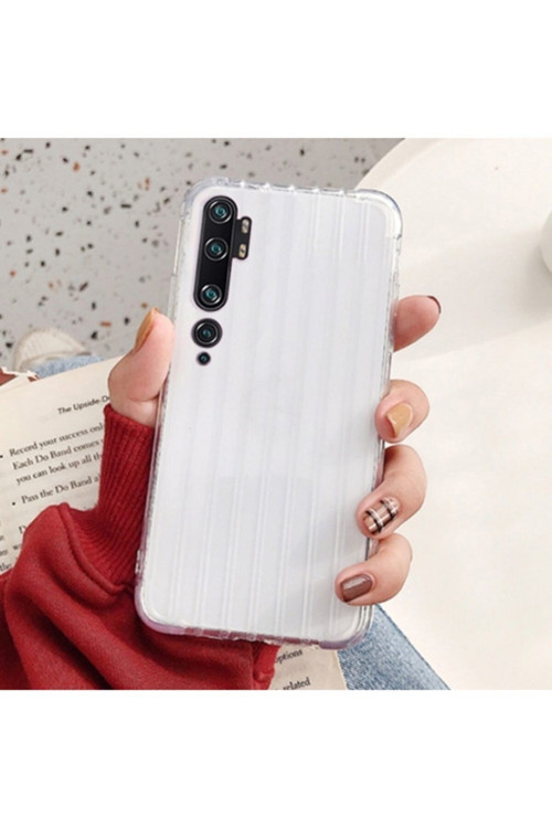 Xiaomi Mi Note 10-Cc9 Pro Trunk Lines Silikon Kılıf Şeffaf