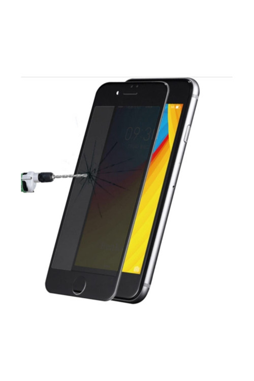 İphone 7 İphone 8 3D Full Privacy Gizlilik Kırılmaz Cam Ekran Koruyucu Siyah