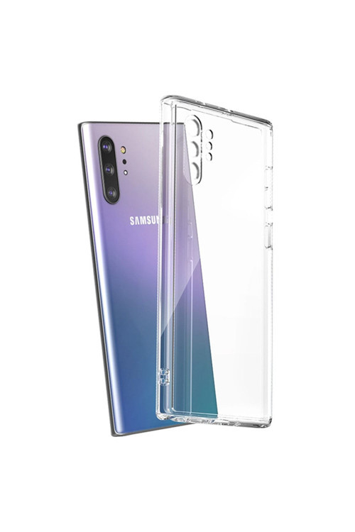 Sm Galaxy Note 10+ Plus (Sm-N975F) Kılıf Kamera Korumalı Ultra Ince Şeffaf Silikon Kılıf Şeffaf