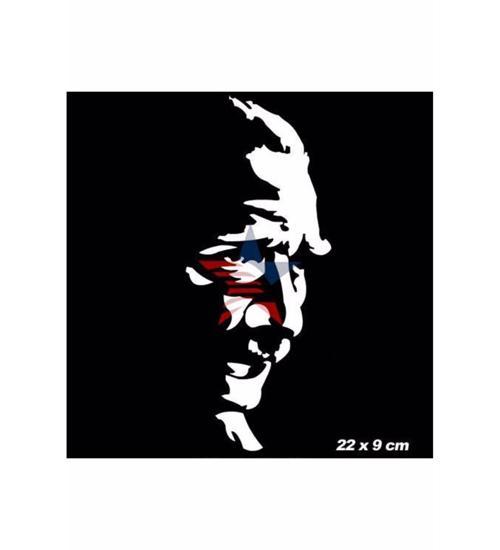 Atatürk Silüet Sticker 22 Cm Beyaz Araç Sticker