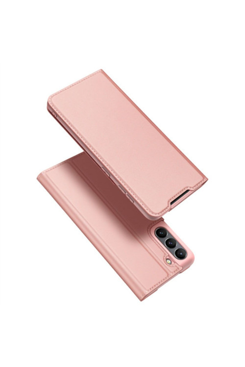 Dux Ducis Sm Galaxy S21 Fe Kılıf Kapaklı Flip Cover Kılıf Skinpro Series Rose Gold