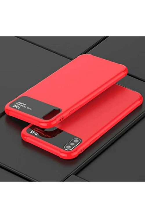 Iphone X Xs 10 Fit Premium Silikon+ Cam Kılıf - Kırmızı