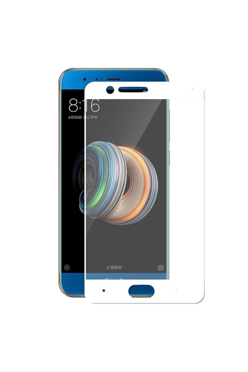 Xiaomi Mi Note 3 3D Full Kaplama Kırılmaz Cam Ekran Koruyucu - Beyaz