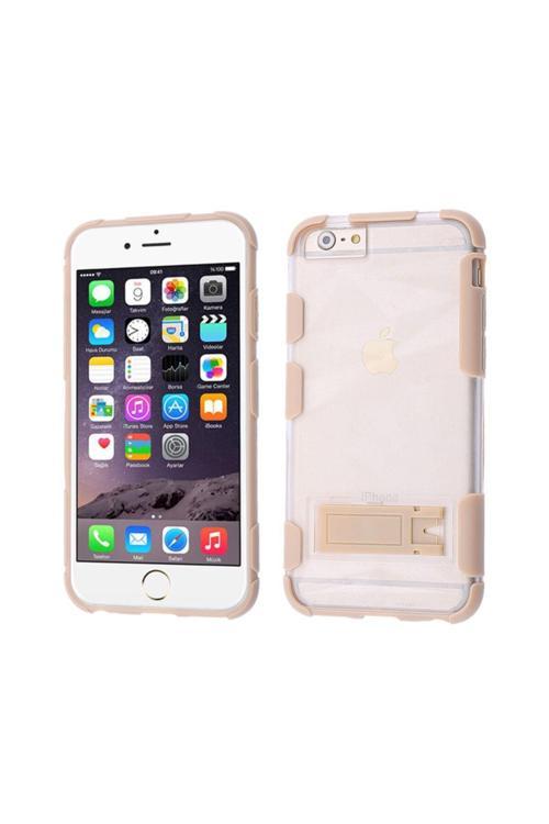 Apple Iphone 6 Plus Standlı Darbeye Dayanikli Kılıf Gold
