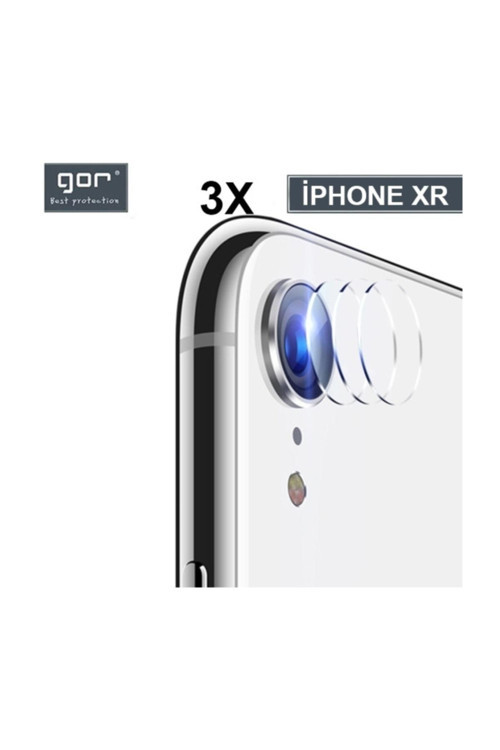 Gor İphone Xr 6.1 İnch Nano Kamera Koruyucu 3 Adet Set Şeffaf