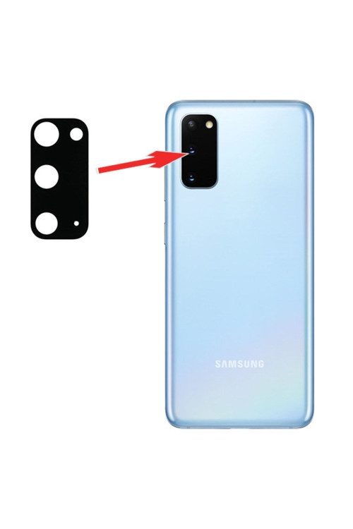 Samsung Galaxy S20 Uyumlu Sm G980F Kamera Lens Camı-Siyah