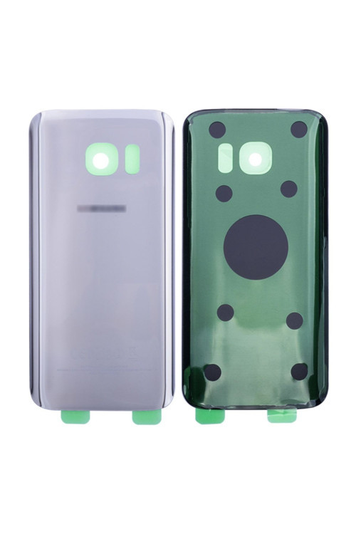 Ally Samsung Galaxy S7 G930 Için Arka Pil Kapağı Lens Gümüş