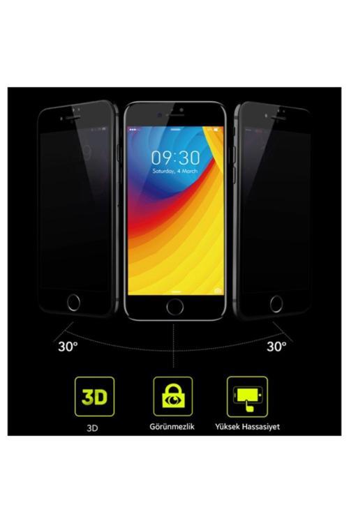 Kuulaa Iphone 6S-6 Plus 3D Full Privacy Gizlilik Kırılmaz Cam Ekran Koruyucu Siyah