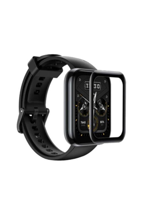Oppo Realme Watch 2 Pro 3D Full Kaplama Ekran Koruyucu Pet+Pmma Siyah