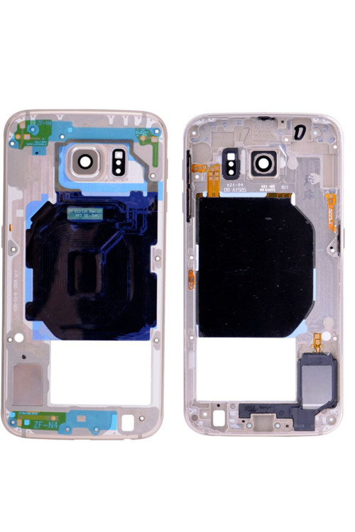 Samsung Galaxy S6 G920 Için Full Orta Kasa Bazel - Gold
