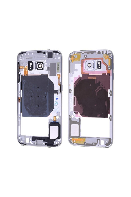 Samsung Galaxy S6 G920 Için Full Orta Kasa Bazel Beyaz