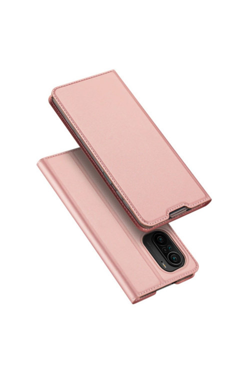 Dux Ducis Xiaomi Mi 11İ Poco F3 Redmi K40 Pro Uyumlu Kılıf Kapaklı Flip Cover Rose Gold