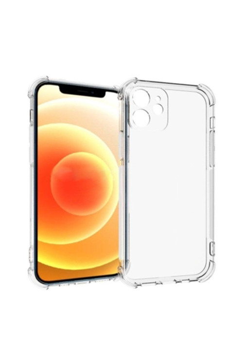 Iphone 12 Mini 5.4 Anti-Drop Silikon Kılıf Kamera Korumalı Şeffaf Silikon Kılıf Şeffaf