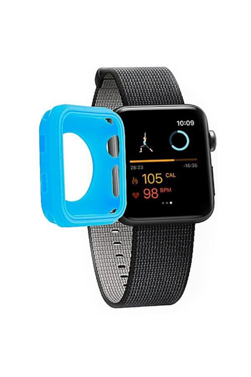 Ally Apple Iwatch Uyumlu 38Mm 2,3 Ultra Koruma Soft Silikon Kılıf Açık Mavi