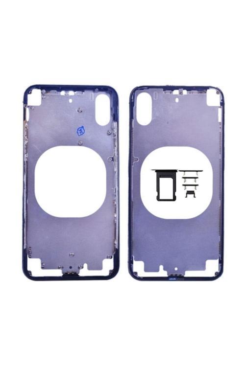 Apple Iphone X Orta Kasa Ve Sim Kart Kapağı Tutucu Siyah
