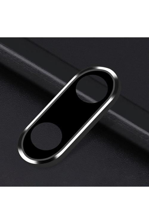 Xiaom Redmi Note 7 Kamera Koruma Cam+Metal Full Set Birleşik - Siyah