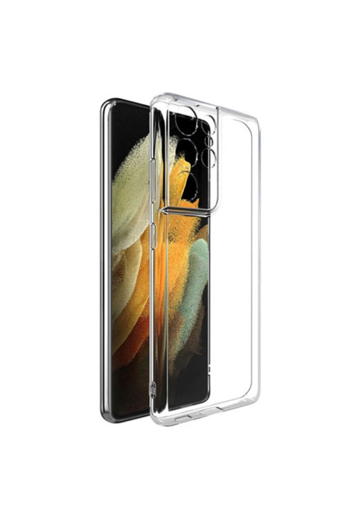 Gor Samsung Galaxy S21 Ultra Kılıf Kamera Korumalı Şeffaf Silikon Kılıf
