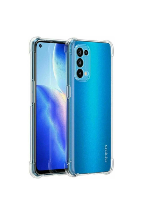 Oppo Reno A15 - A15S Kamera Korumalı Shockproof Silikon Kılıf Şeffaf