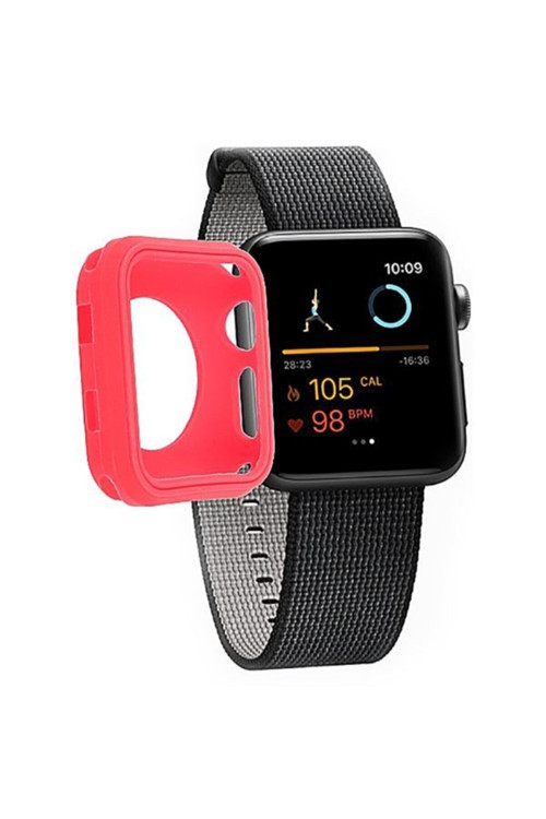 Apple Iwatch 38 Mm 2,3 Ultra Koruma Soft Silikon Kılıf Kırmızı