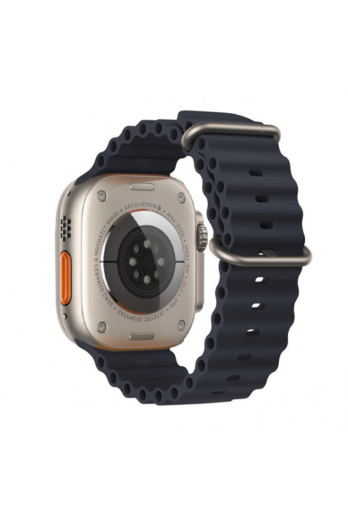 Apple Watch 7-8 41Mm 6-5-4 40Mm Marine Silikon Kayış Kordon 3-2-1 38Mm Lacivert