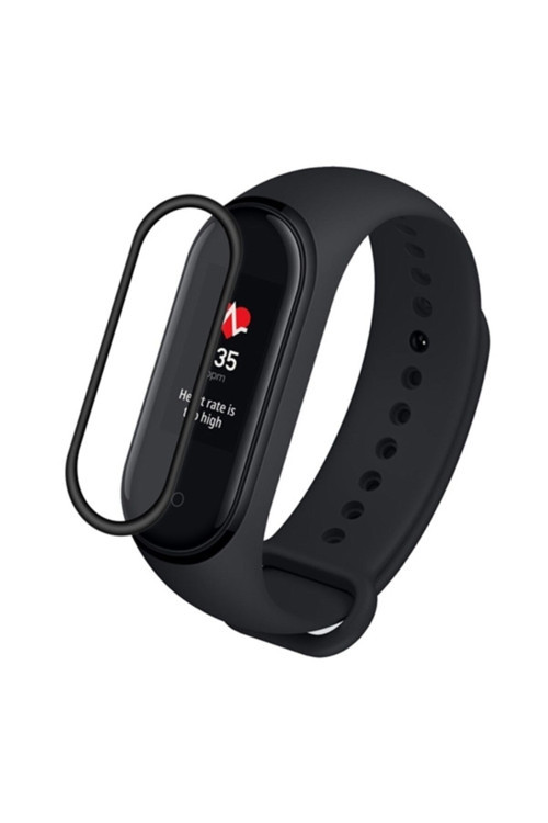 Ally Mi Band 4 3D Full Darbe Emici Ekran Koruyucu Siyah