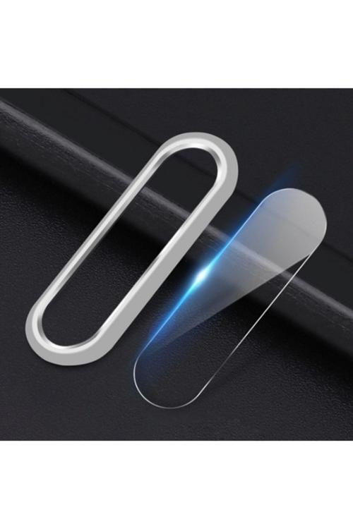 Xiaomi Redmi Note 8 Kamera Koruma Metal Lens+ Kırılmaz Cam Set Gümüş
