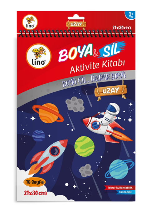 BOYA SİL AKTİVİTE BOYAMA KİTABI UZAY A4 EBAT (SİLİNEBİLİR)