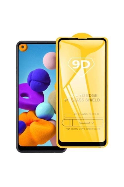 Sm Galaxy A21 9D Full Glue Tempered Cam Siyah Ekran Koruyucu