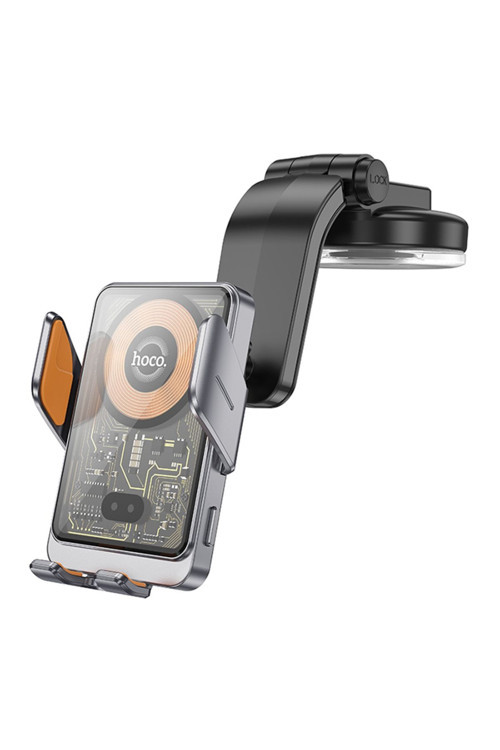 Hw8 Transparent Discovery Edition Kablosuz Şarjlı Araç İçi Torpido Üstü Telefon Tutucu Gri