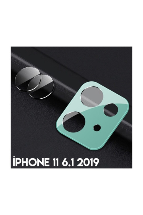 Iphone 11 6.1 2019 Kamera Koruma Metal Lens+ Kırılmaz Cam Set Su Yeşili