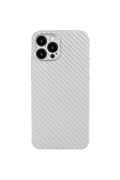 Ally Iphone 12 Pro Max Uyumlu Luxury Renkli Tempered Arka Koruma Kamera Koruma-Gümüş