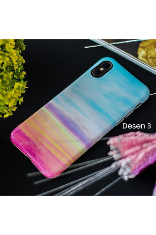 Iphone X Xs Mermer Taş Görünümlü Soft Silikon Kılıf Desenli 3