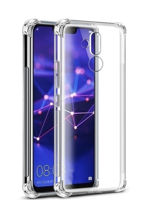 Huawei Mate 20 Lite Darbe Emici Şeffaf Silikon Kılıf Şeffaf
