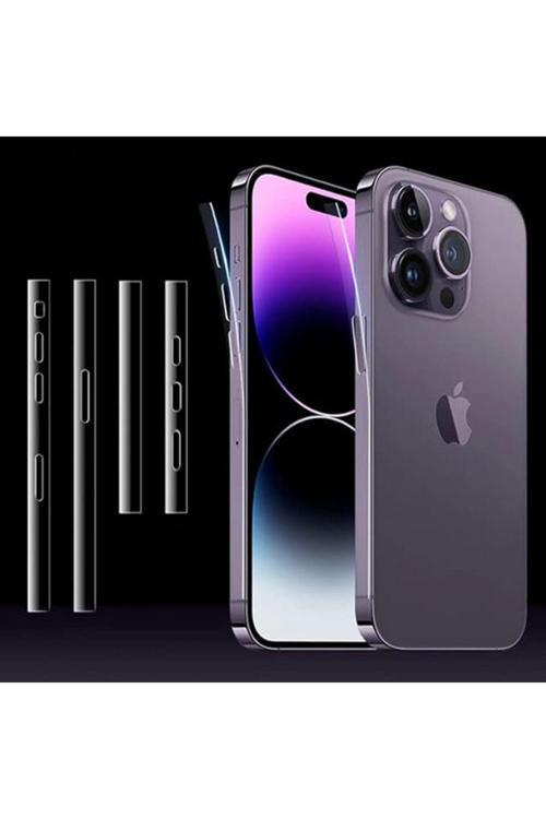 İphone 15 Pro Max Hidrojel Hayalet Yan Alt Üst Kaplama Koruyucu Film Şeffaf