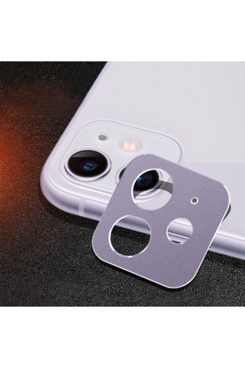 Iphone 11 6.1 3D Metal Kamera Koruyucu Metal Lens Mor