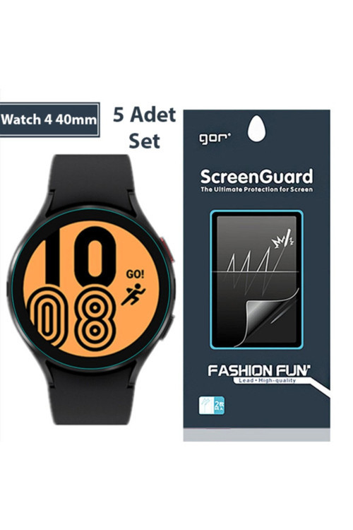 Gor Sm Galaxy Watch 4 40Mm Darbe Emici Ekran Koruyucu 5 Adet Set Şeffaf