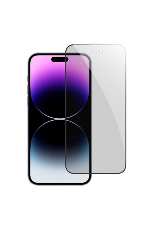 İphone 15 Pro Max Privacy Hayalet Full Koruma Tempered Cam Ekran Koruyucu Siyah