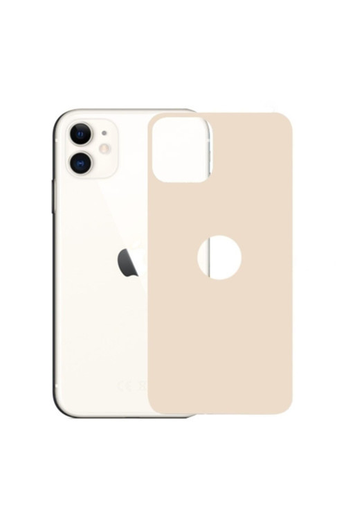 Iphone 11 6.1 Inch 2019 Full Arka Koruma Tempered Kırılmaz Cam Gold