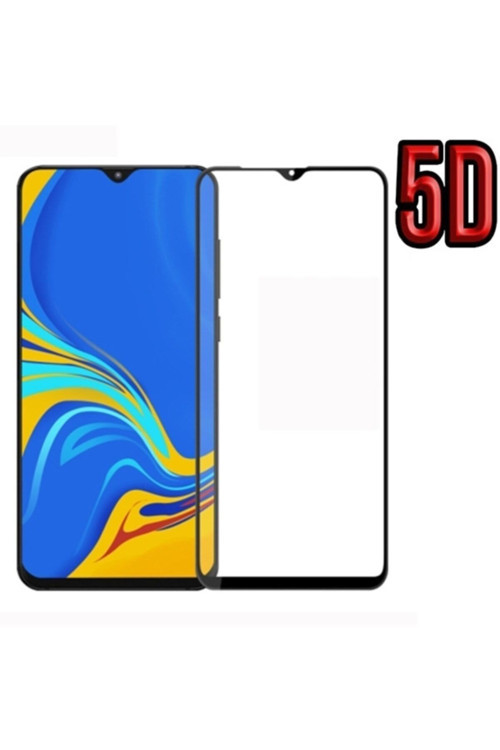 Sm Galaxy A10S 5D Full Kaplama Tempered Kırılmaz Cam Ekran Koruyucu Siyah