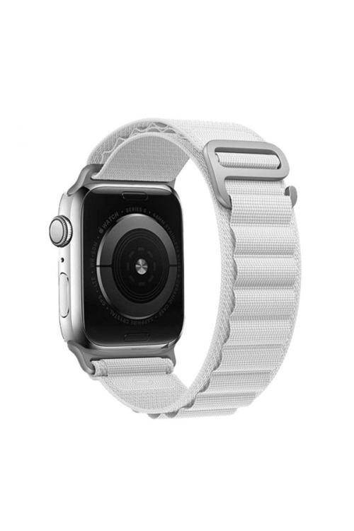 Apple Watch 7-8 45Mm 6-5-4 44Mm Alpine Loop Kayış Kordon 3-2-1 42Mm Beyaz