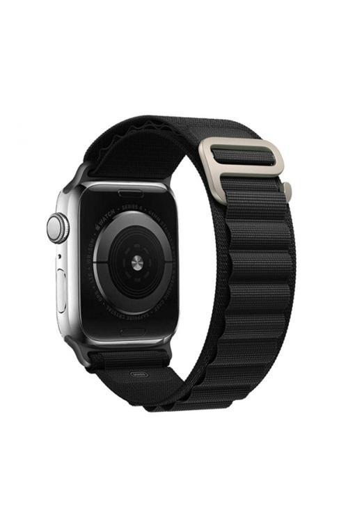 Apple Watch 7-8 45Mm 6-5-4 44Mm Alpine Loop Kayış Kordon 3-2-1 42Mm Siyah
