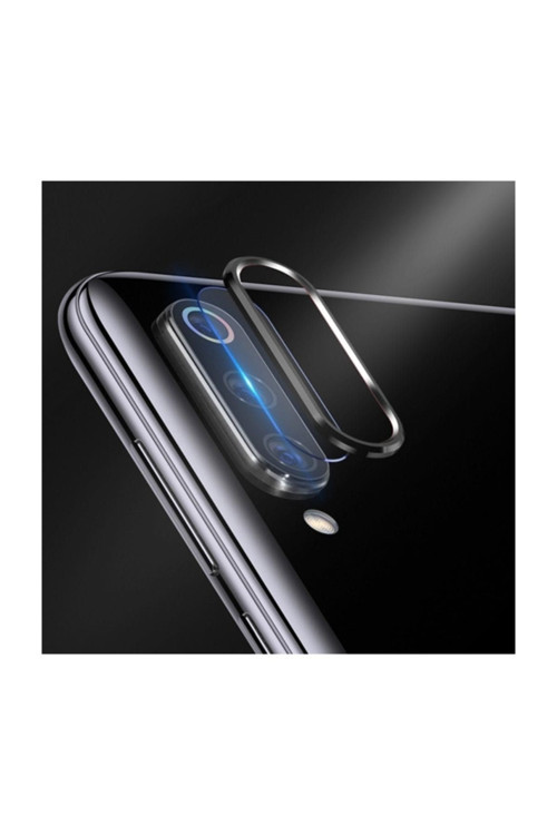 Xiaomi Mi9 Kamera Koruma Metal Lens+ Kırılmaz Cam Set Siyah