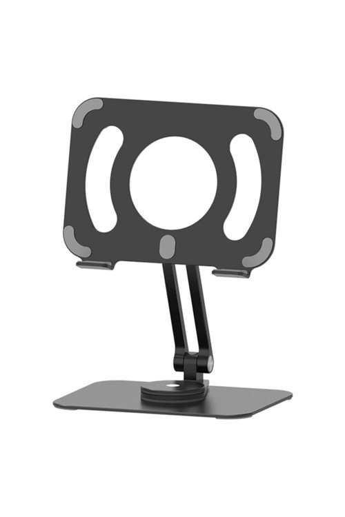 L08 360 Derece Dönebilen Masaüstü Metal Tablet Standı Siyah